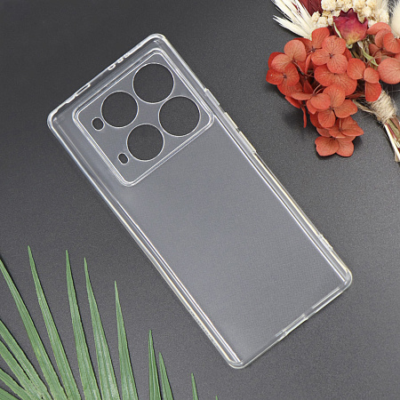 Чехол силиконовый для Infinix Note 40 Pro (4G/5G) / Note 40 Pro + (5G) / X6851, с защитой камеры, X-CASE, прозрачный