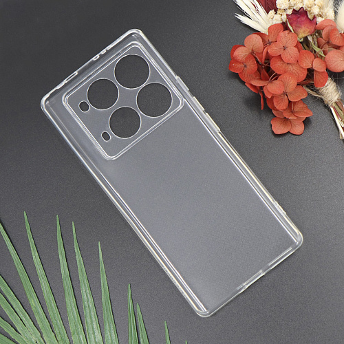 Чехол силиконовый для Infinix Note 40 Pro (4G/5G) / Note 40 Pro + (5G) / X6851, с защитой камеры, X-CASE, прозрачный