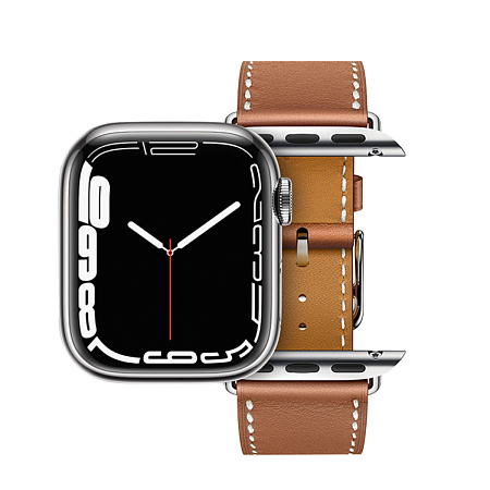 Ремешок на руку для Apple Watch 44/45/46/49 мм, HOCO, WA17, коровья кожа, коричневый