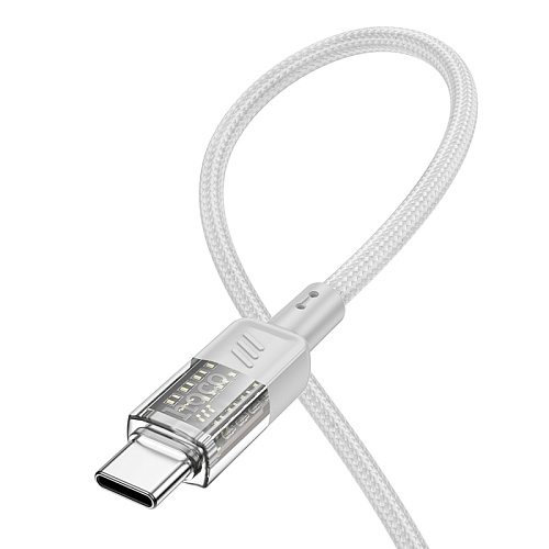 Кабель Type-C на Type-C, HOCO, U129, 60W, 1.2м, серый