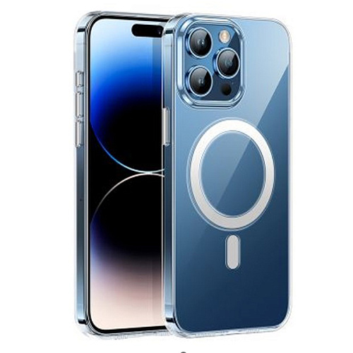 Чехол силиконовый для iPhone 15 Pro Max (6.7), Магнитный (MagSafe), X-CASE, прозрачный