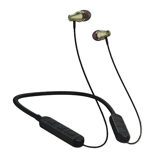 Беспроводные наушники Mosidun R18, спортивные с обручем, вакуумные, золотистый