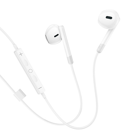 Проводные наушники M109, Pure joy wire control earphones, HOCO, белый