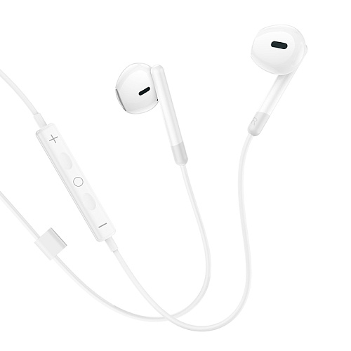 Проводные наушники M109, Pure joy wire control earphones, HOCO, белый