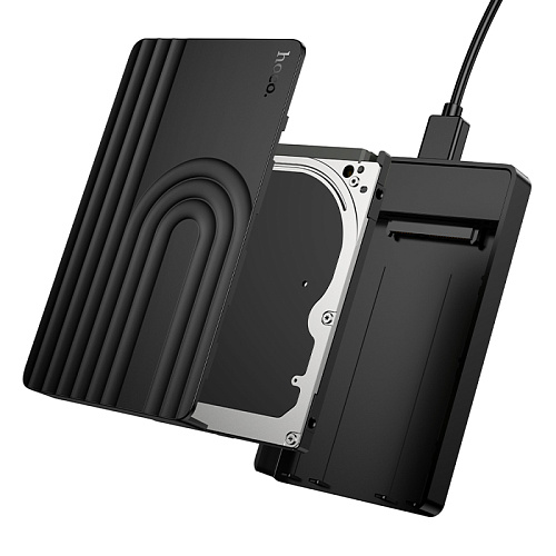 Внешний бокс для диска 2.5-дюйма SATA USB 3.0, HB55, черный