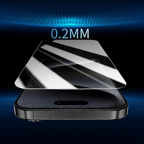 Защитное стекло для iPhone 15/16, A34 Slim, HOCO, Full screen HD tempered glass 0.2mm, черное