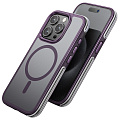 Чехол для iPhone 15 Pro, PC+TPU, Магнитный (MagSafe), AS5, HOCO, пурпурный