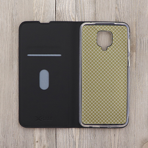 Чехол-книжка для Xiaomi Redmi Note 9S/Note 9 Pro/Note 9 pro Max/Poco M2 Pro, X-CASE, боковой, черный