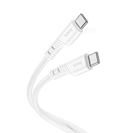 Кабель Type-C на Type-C, HOCO, X97, 1м, силиконовый, 60W, белый