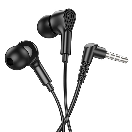 Проводные наушники M102, Ingenious universal earphones, HOCO, вакуумные с микрофоном, черные