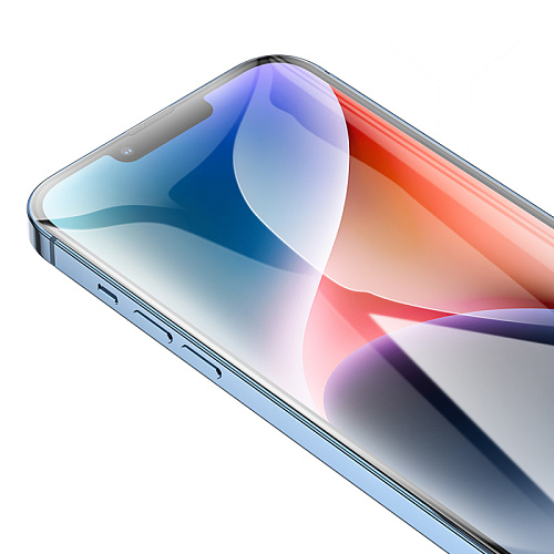 Защитное стекло на iPhone 13 (6.1)/13 Pro/14/16e, A777, HOCO, HD, черное