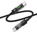 Кабель Type-C на Type-C, HOCO, U116, 60W, 1.2м, черный