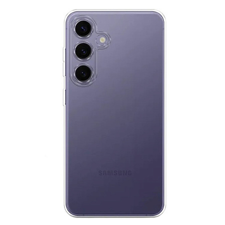 Чехол силиконовый для Samsung Galaxy S24 Plus, с защитой камеры, X-CASE, прозрачный