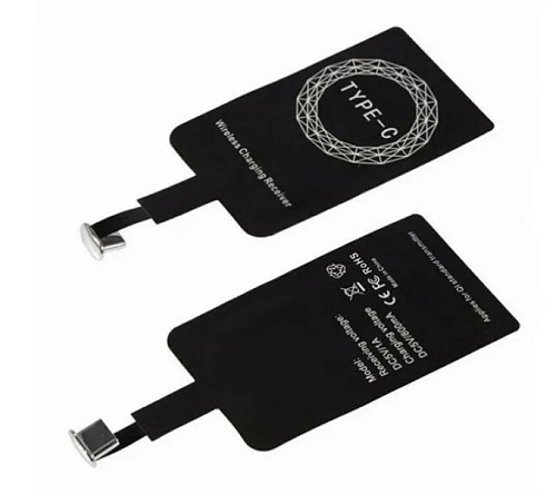 Приемник для беспроводной зарядки Type-C USB, черный