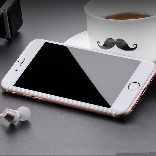 Защитное стекло на iPhone 6/6S (A1), HOCO, Shatterproof edges, 3D, закруглённое, белое