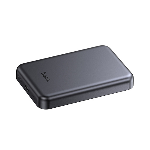Универсальный Доп. Аккумулятор 5000mAh, J160, HOCO, 1 PD 10W, беспроводная зарядка (MagSafe), серый