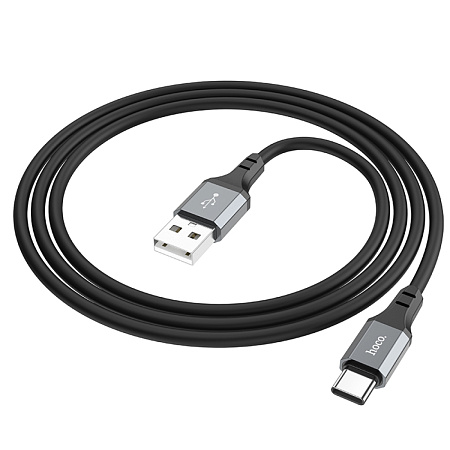 USB Кабель Type-C, HOCO, X86, 1м, силиконовый, черный