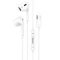 Проводные наушники M101 Max Type-C, Crystal grace wire-controlled digital earphones with microphone, HOCO, белые