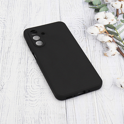 Чехол силиконовый для Samsung Galaxy A26 (5G), с микрофиброй внутри, с защитой камеры, X-CASE, черный