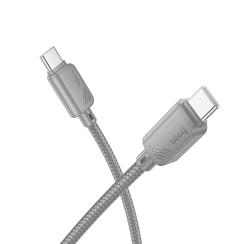 Кабель Type-C на Type-C, HOCO, X113, 1м, 60W, серый
