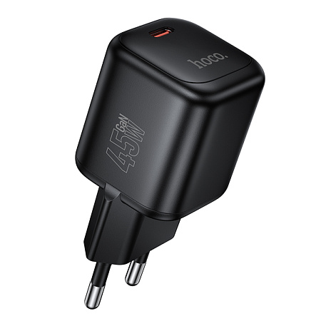 Сетевое зарядное устройство, 1 PD 45W (N84), HOCO, компактный, черный