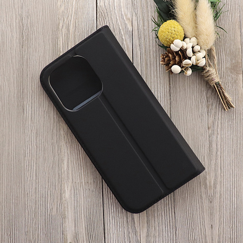 Чехол-книжка для iPhone 14 Pro, X-CASE, боковой, черный