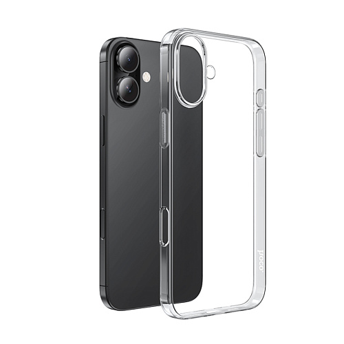 Чехол силиконовый для iPhone 16, Light series TPU, HOCO, прозрачный