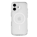 Чехол силиконовый для iPhone 16, Магнитный (MagSafe), X-CASE, прозрачный