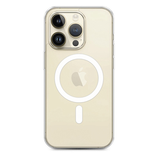 Чехол силиконовый для iPhone 14 Pro (6.1), Магнитный (MagSafe), X-CASE, прозрачный