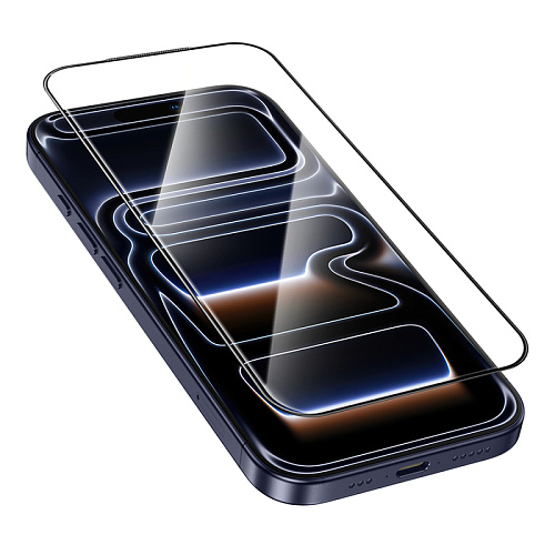 Защитное стекло для iPhone 17 Pro Max, G16, HOCO, Guardian shield series full-screen 5D large arc tempered glass, черное
