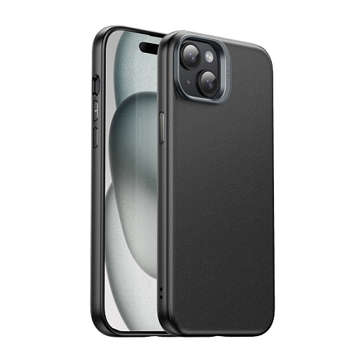 Чехол для iPhone 15, TPU+PU, Магнитный (MagSafe), AS8, HOCO, черный