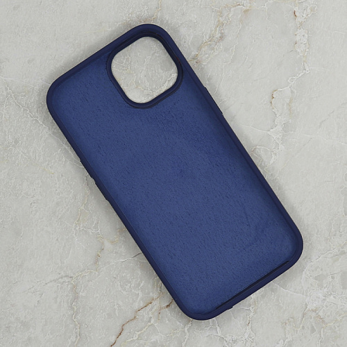 Чехол-накладка для iPhone 15, Silicon Case, магнитный (MagSafe), без лого, X-CASE, темно-синий