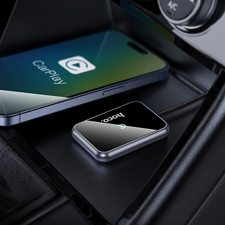 Беспроводной адаптер CarPlay (Wi-Fi) USB-A/USB-C, HU1, HOCO, черный