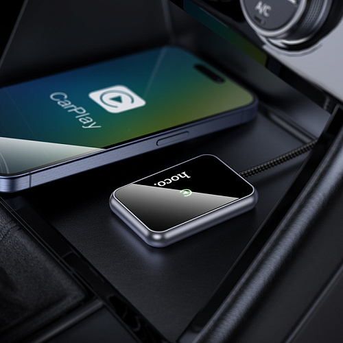 Беспроводной адаптер CarPlay (Wi-Fi) USB-A/USB-C, HU1, HOCO, черный