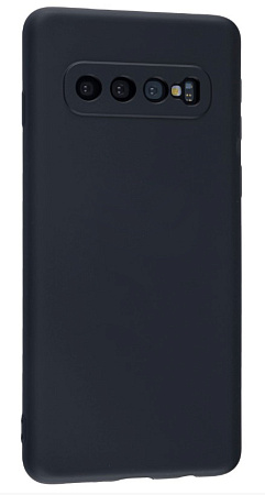 Чехол силиконовый для Samsung SM-G973, Galaxy S10, с микрофиброй внутри, X-CASE, черный