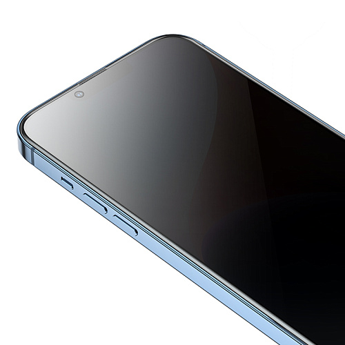 Защитное стекло на iPhone 13 (6.1)/13 Pro/14/16e, A777 Plus, HOCO, антишпионское, черное
