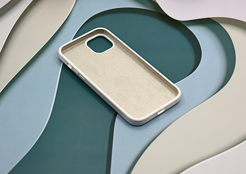 Чехол-накладка для iPhone 14 Plus, Silicon Case, без лого, белый