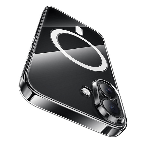 Чехол для iPhone 17, PC+TPU, Магнитный (MagSafe), AS4, HOCO, прозрачный