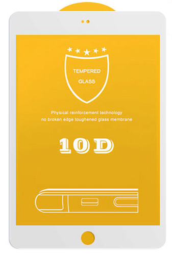 Защитное стекло на iPad mini 1/2/3, 10D, белый