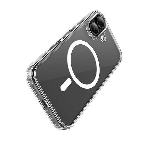 Чехол силиконовый для iPhone 17, Магнитный (MagSafe), HOCO, прозрачный