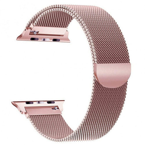 Ремешок на руку для Apple Watch 42/44/45/49 мм, Milanese loop, розовое золото