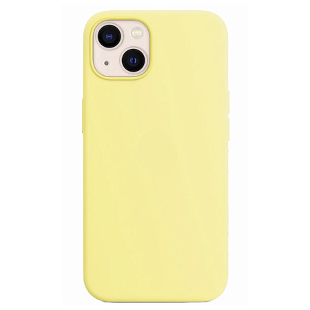 Чехол - накладка для iPhone 13, Silicon Case, без лого, желтый
