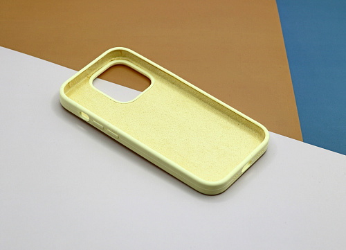 Чехол-накладка для iPhone 14 Pro, Silicon Case, без лого, молочный