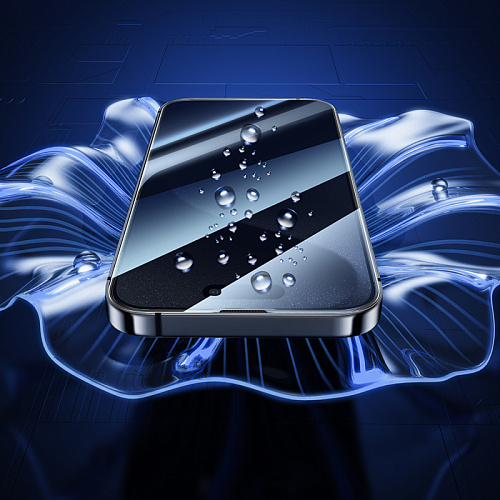 Защитное стекло для iPhone 15/16, G18 Plus, HOCO, Shield full screen anti-spy tempered glass, черное