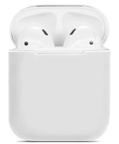 Чехол силиконовый для Airpods 1/Airpods 2 case, X-CASE, белый