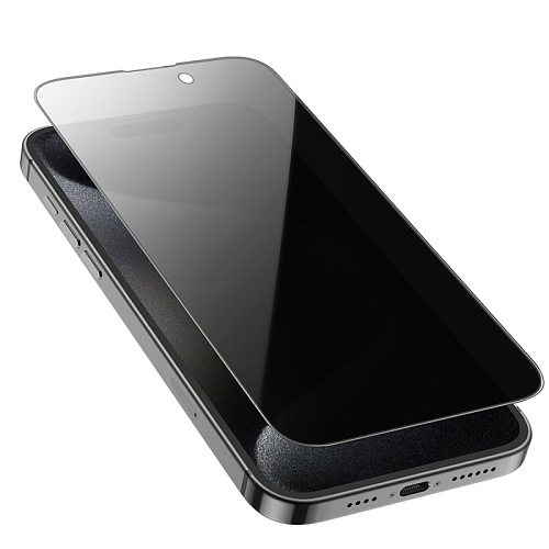 Защитное стекло для iPhone 15/16, G18 Plus, HOCO, Shield full screen anti-spy tempered glass, черное