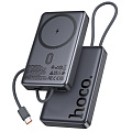 Универсальный Доп. Аккумулятор 10000mAh, Q44, HOCO, 1 PD 20W, беспроводная зарядка (MagSafe), с кабелем Type-C, серый