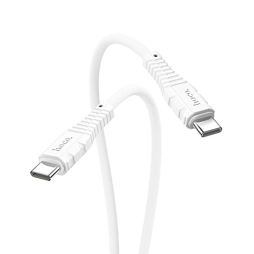 Кабель Type-C на Type-C, HOCO, X67, nano силиконовый, 1м,  60W, белый