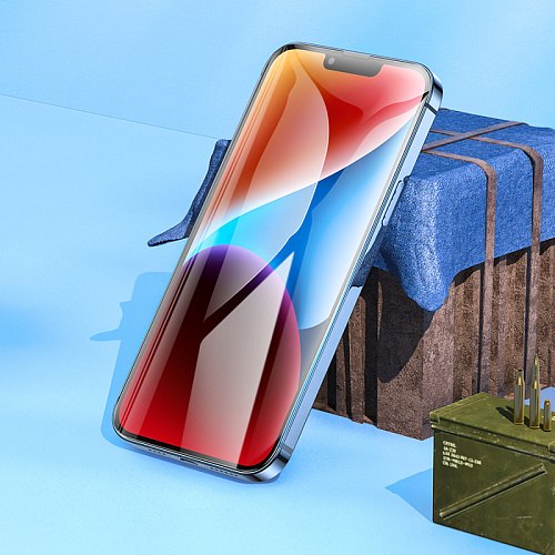 Защитное стекло на iPhone 13 (6.1)/13 Pro/14/16e, A777, HOCO, HD, черное