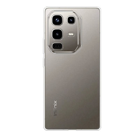 Чехол силиконовый для Infinix Note 50 (4G) / Note 50 Pro (4G), с защитой камеры, X-CASE, прозрачный
